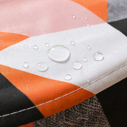 Prism Orange Round Table & Chair Cover – Stretchable, Dustproof & Machine Washable