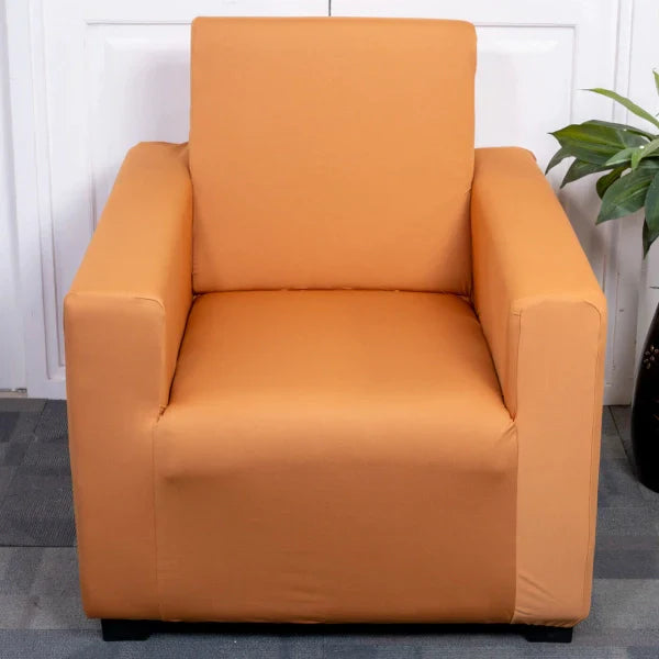 Premium Quality Machine Washable & Dust Proof Sofa Cover - Peach | Universal Fit Streachable Fabric