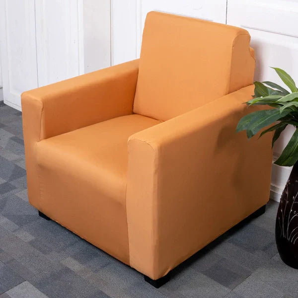 Premium Quality Machine Washable & Dust Proof Sofa Cover - Peach | Universal Fit Streachable Fabric