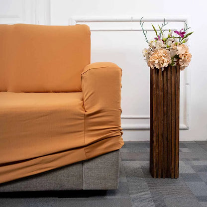 Premium Quality Machine Washable & Dust Proof Sofa Cover - Peach | Universal Fit Streachable Fabric