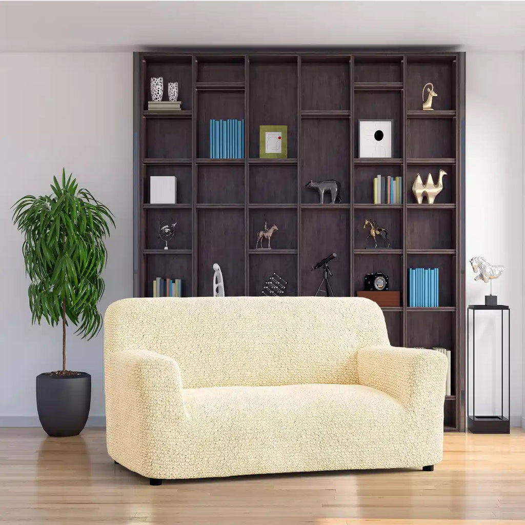 Bouncy Beige Sofa Cover - Dustproof Water-Proof Streachable - Microfibra Collection