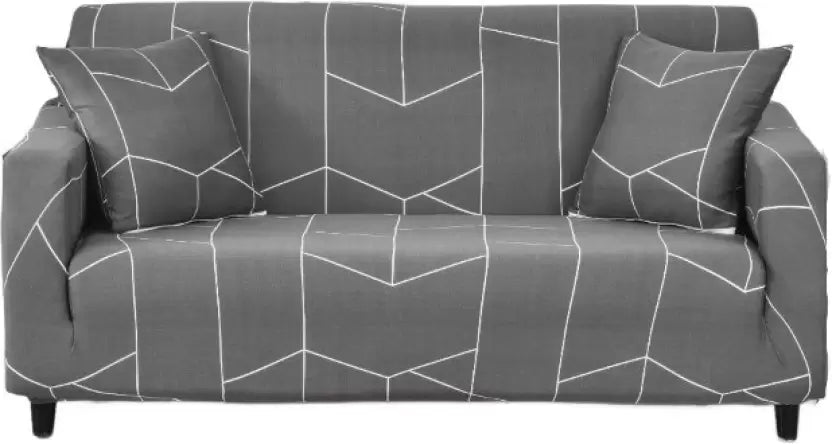Grey Hexagon - Luxury Quality Strechable & Dust-proof Sofa Cover