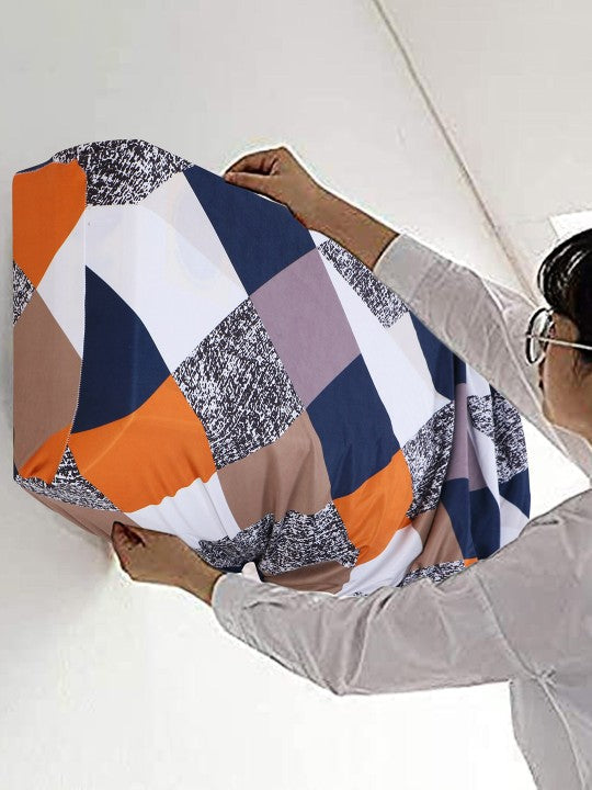 Blue Checks - Dustproof & Machine Washable AC Cover