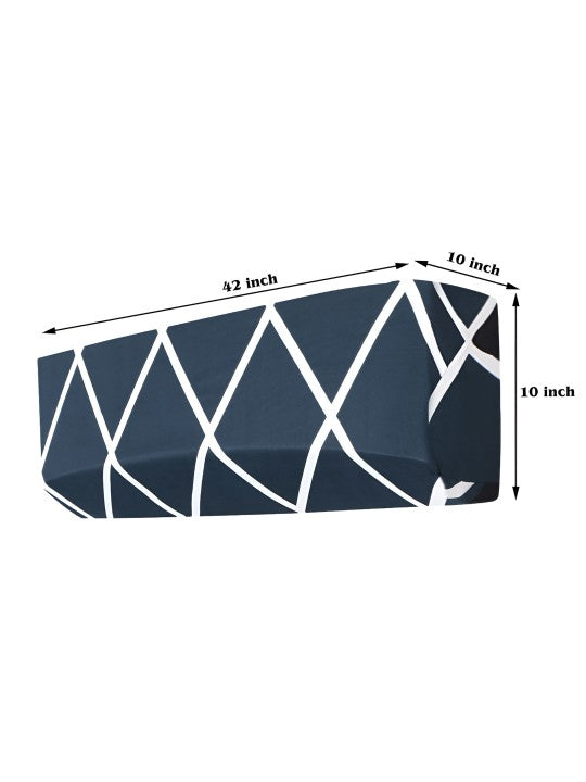 Blue Checks - Dustproof & Machine Washable AC Cover