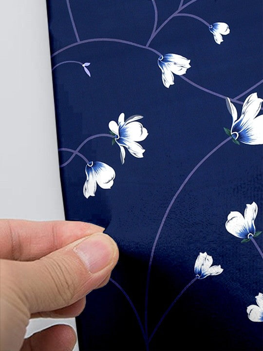 Blue Flowers - Dustproof & Machine Washable AC Cover