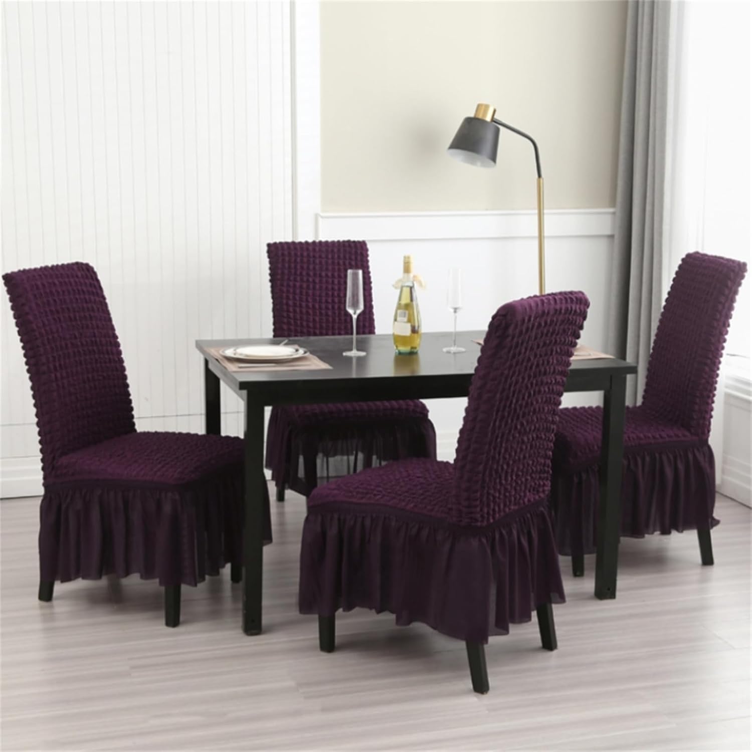 Bubble Brown Dining Chair Cover - Micro Fibre Collection