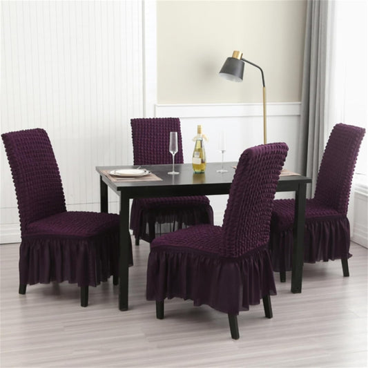 Bubble Brown Dining Chair Cover - Micro Fibre Collection