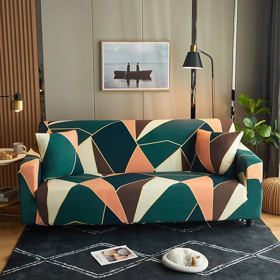 Peach Prism - Exclusive Stretchable Sofa Cover