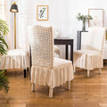 Bubble Cream Dining Chair Cover - Micro Fibre Collection