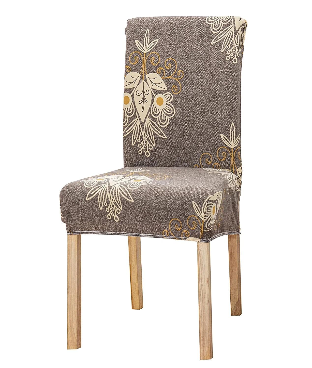 Beige Brocade Chair Cover