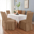 Bubble Khaki Dining Chair Cover - Micro Fibre Collection