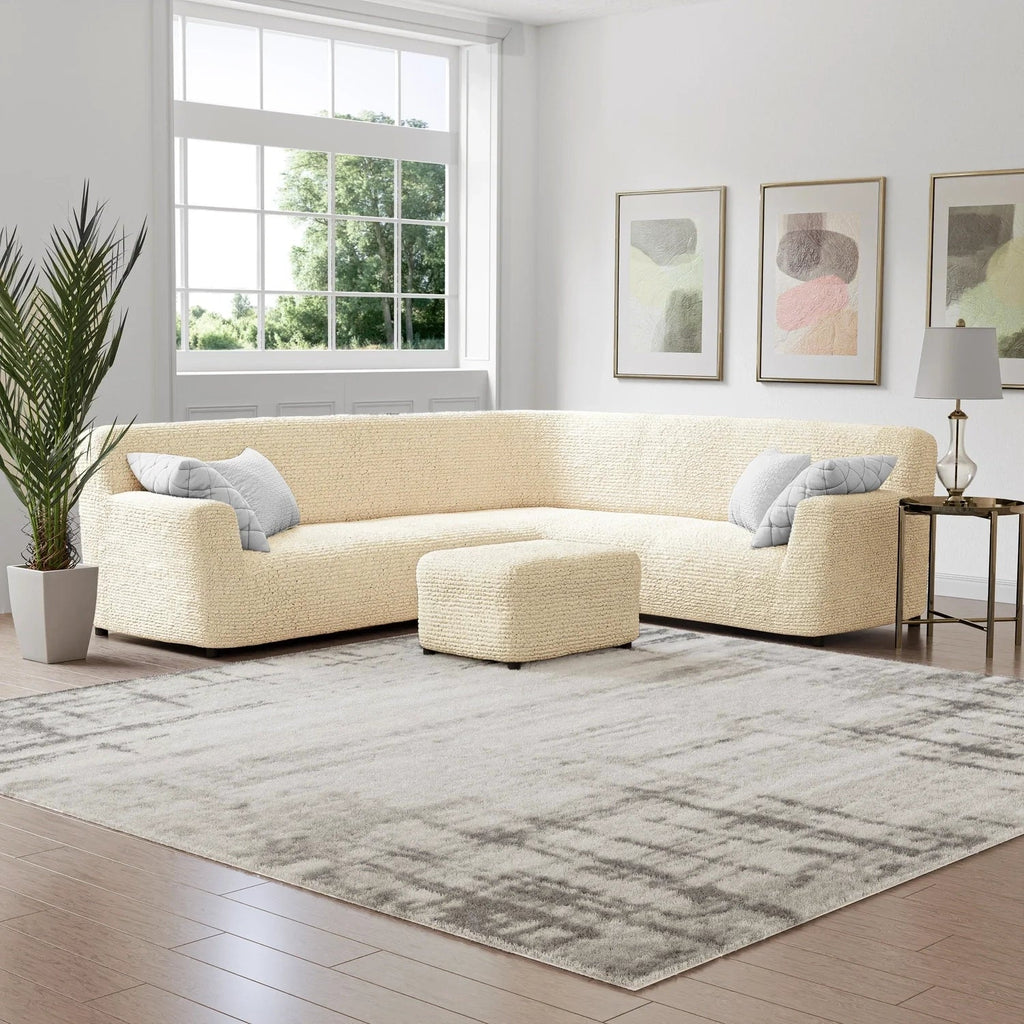 Bouncy Beige Sofa Cover - Dustproof Water-Proof Streachable - Microfibra Collection