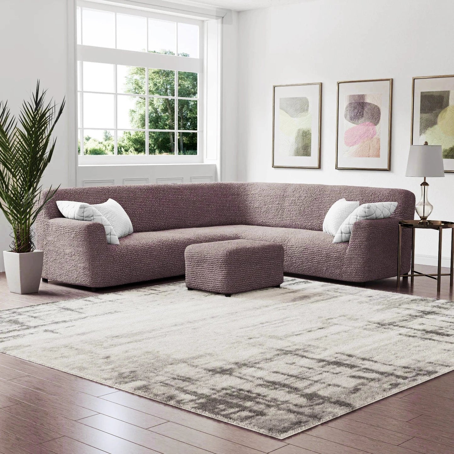 Bouncy Cappuccino Sofa Cover - Dustproof Water-Proof Streachable - Microfibra Collection