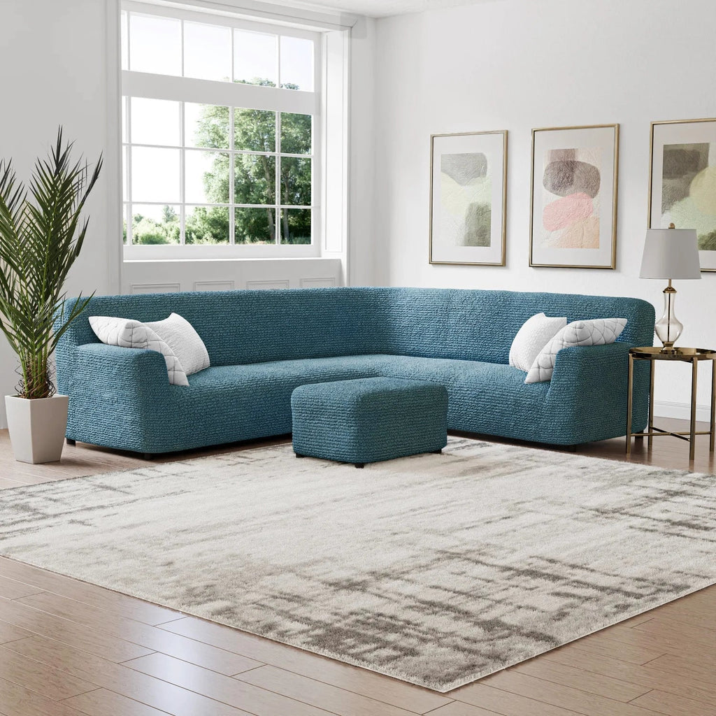 Bouncy Teal Sofa Cover - Dustproof Water-Proof Streachable