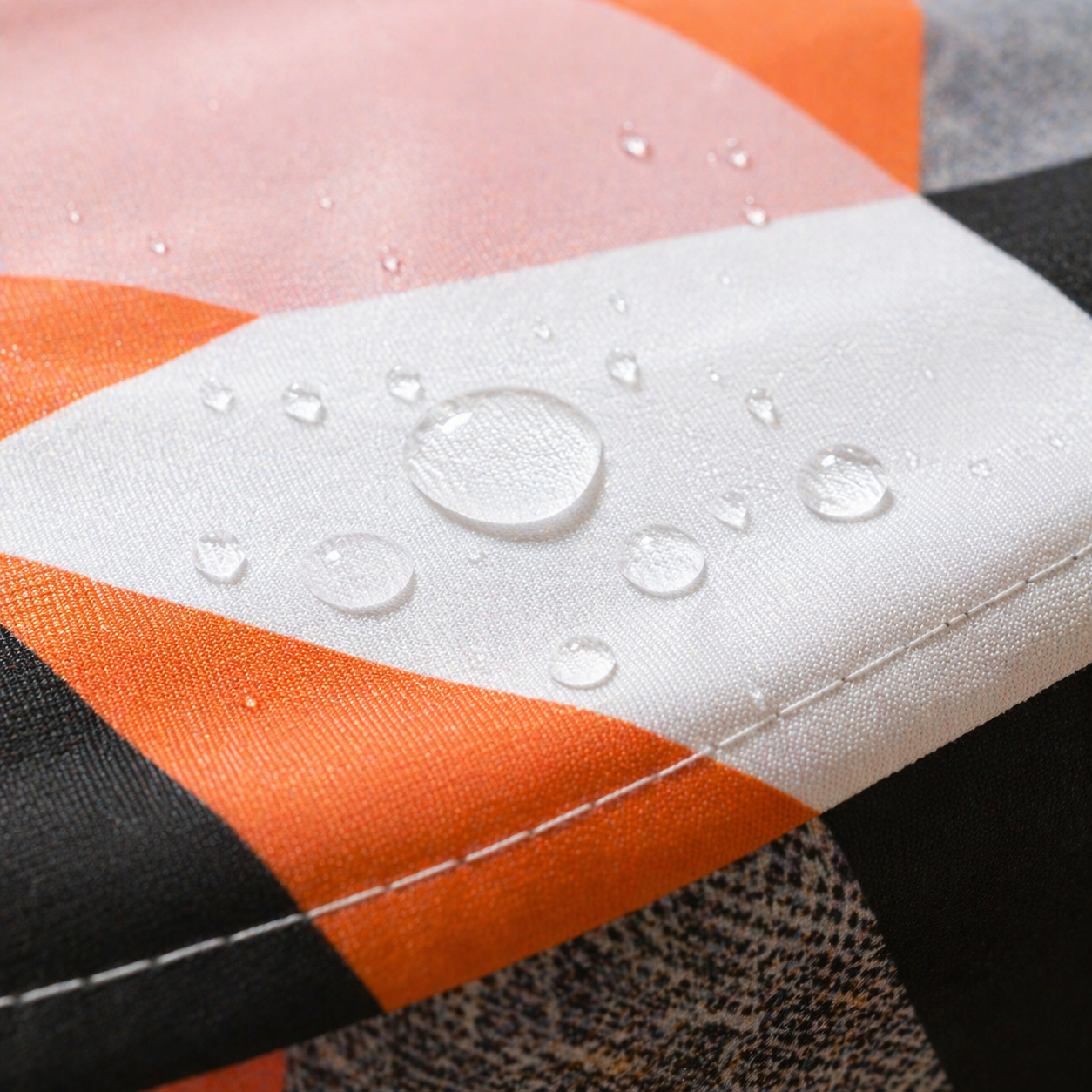 Prism Orange Round Table & Chair Cover – Stretchable, Dustproof & Machine Washable