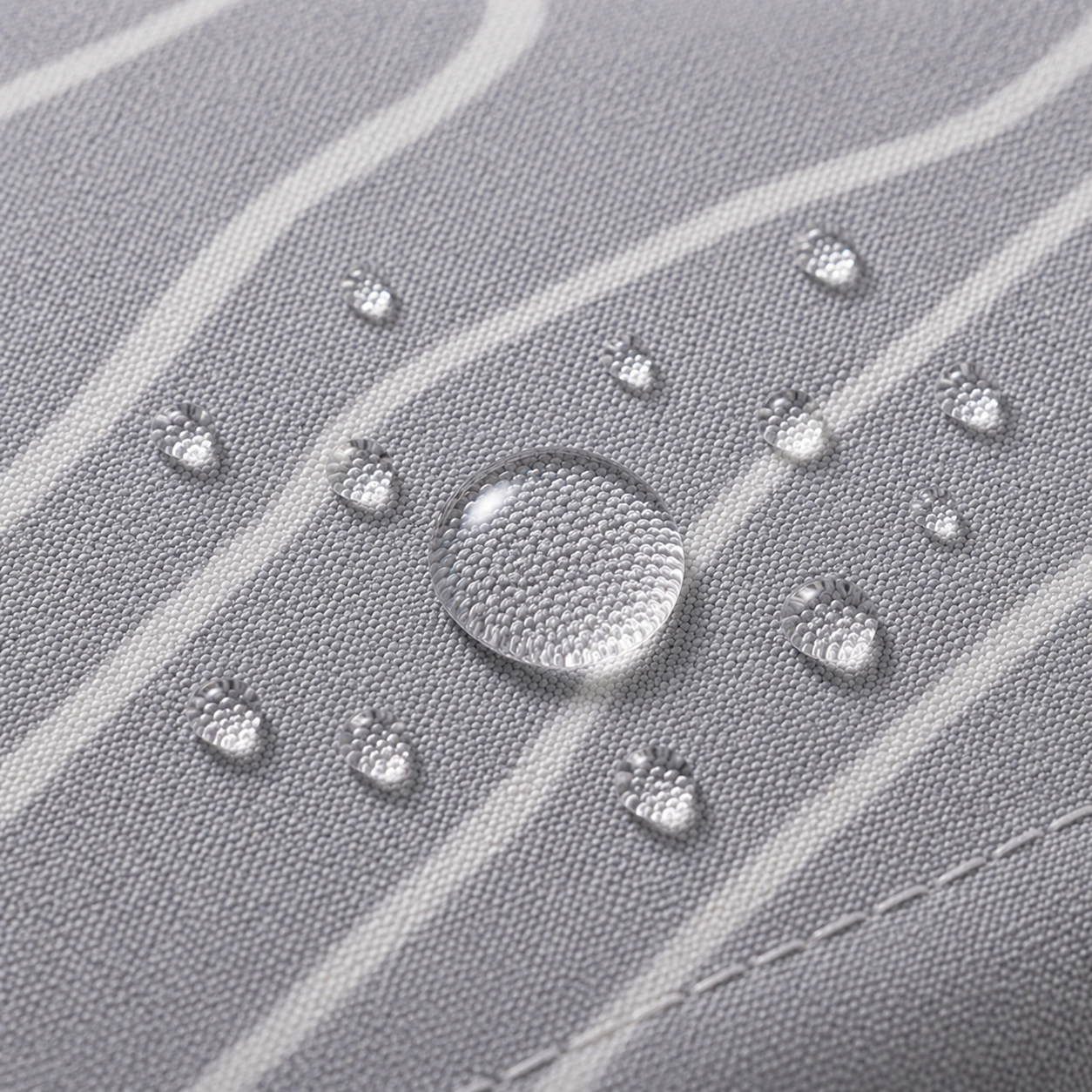 Grey Line Round Table & Chair Cover – Stretchable, Dustproof & Machine Washable