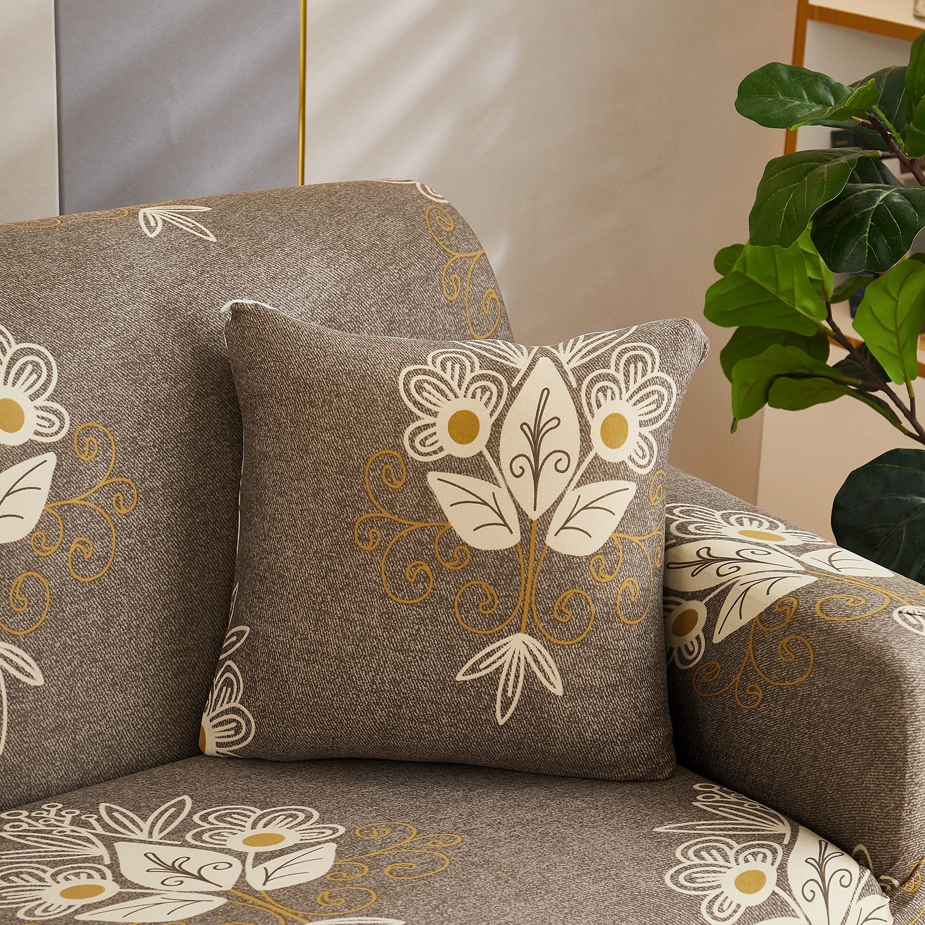 Beige Brocade -  Dustproof & Waterproof Covers