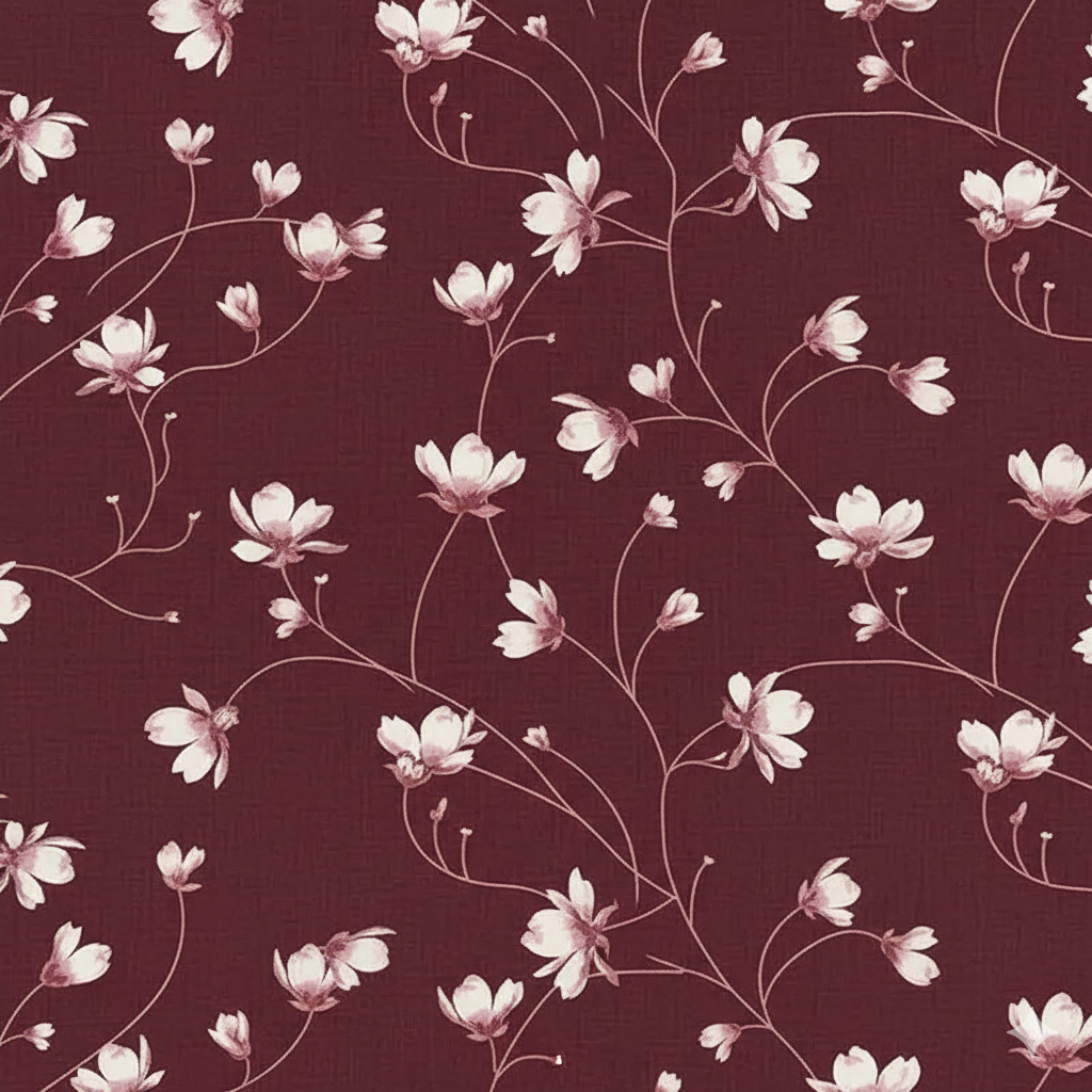 Floral Maroon Auto Rickshaw Seat Cover - Stretchable, Dust-Proof, Machine Washable & High Quality