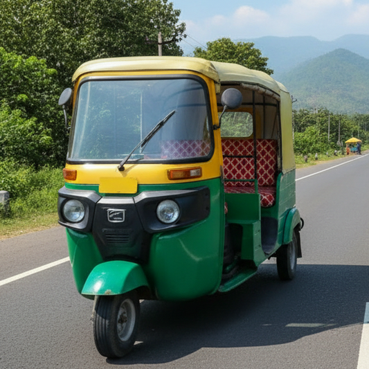 Red Diamond Auto Rickshaw Seat Cover - Stretchable, Dust-Proof, Machine Washable & High Quality