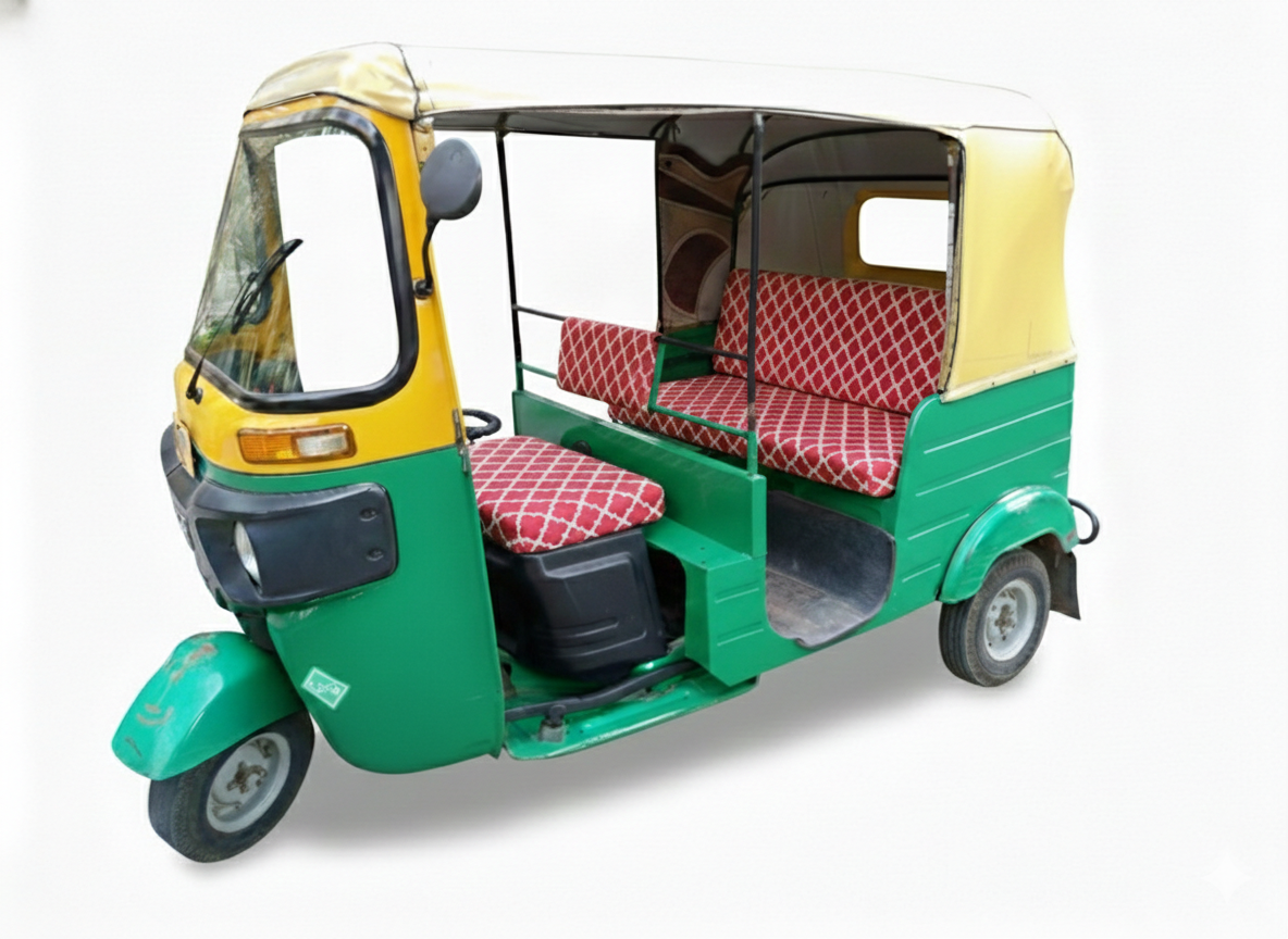 Red Diamond Auto Rickshaw Seat Cover - Stretchable, Dust-Proof, Machine Washable & High Quality