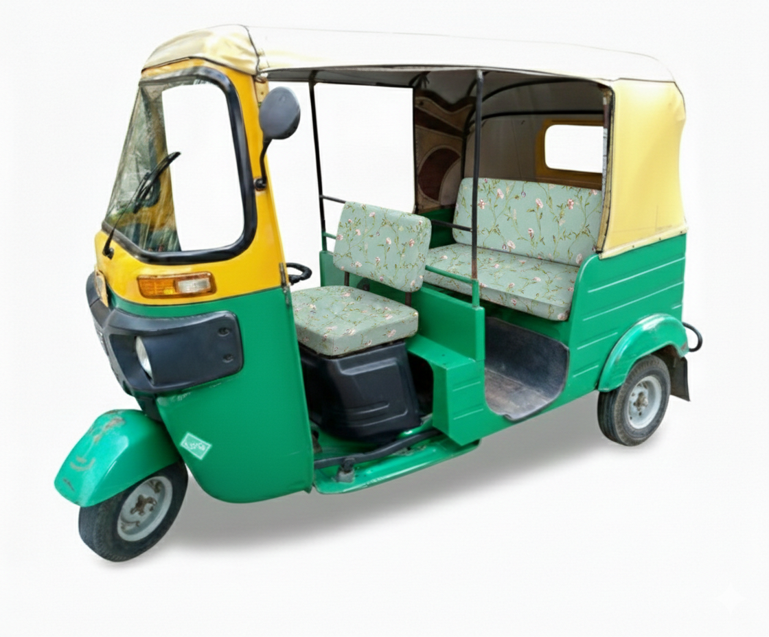 Pastol Green Auto Rickshaw Seat Cover - Stretchable, Dust-Proof, Machine Washable & High Quality