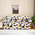 Geometric Brown - Exclusive Stretchable Sofa Cover