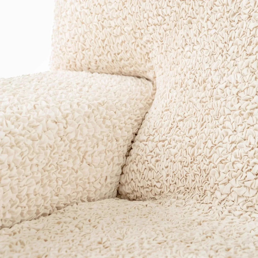Cream Solid - Corner Sofa Slipcover, Microfibra Collection (Copy)