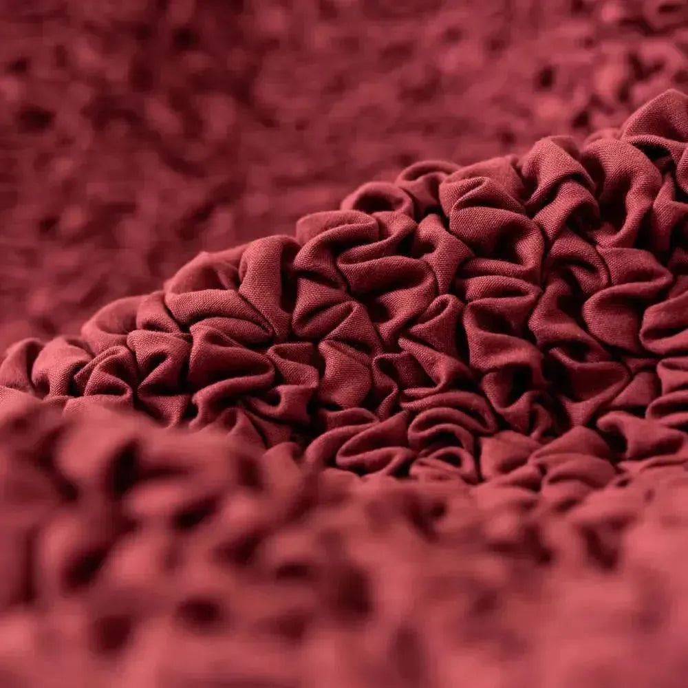 Maroon Solid - Corner Sofa Slipcover, Microfibra Collection