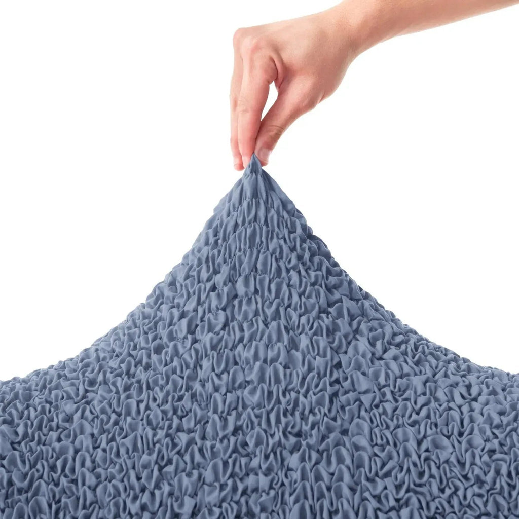 Blue Solid - Corner Sofa Slipcover, Microfibra Collection