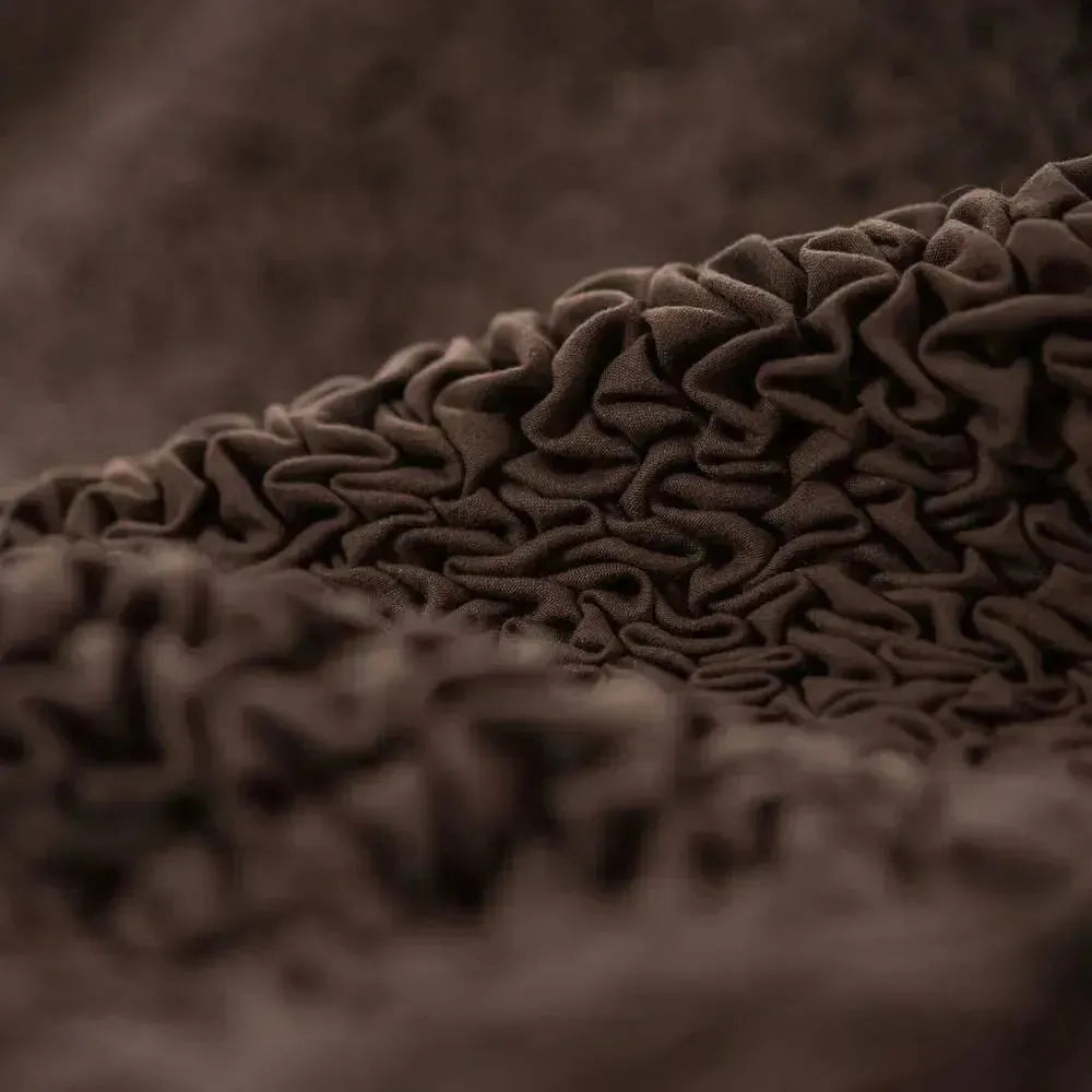 Dark Brown Solid - Corner Sofa Slipcover, Microfibra Collection