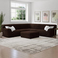 Dark Brown Solid - Corner Sofa Slipcover, Microfibra Collection