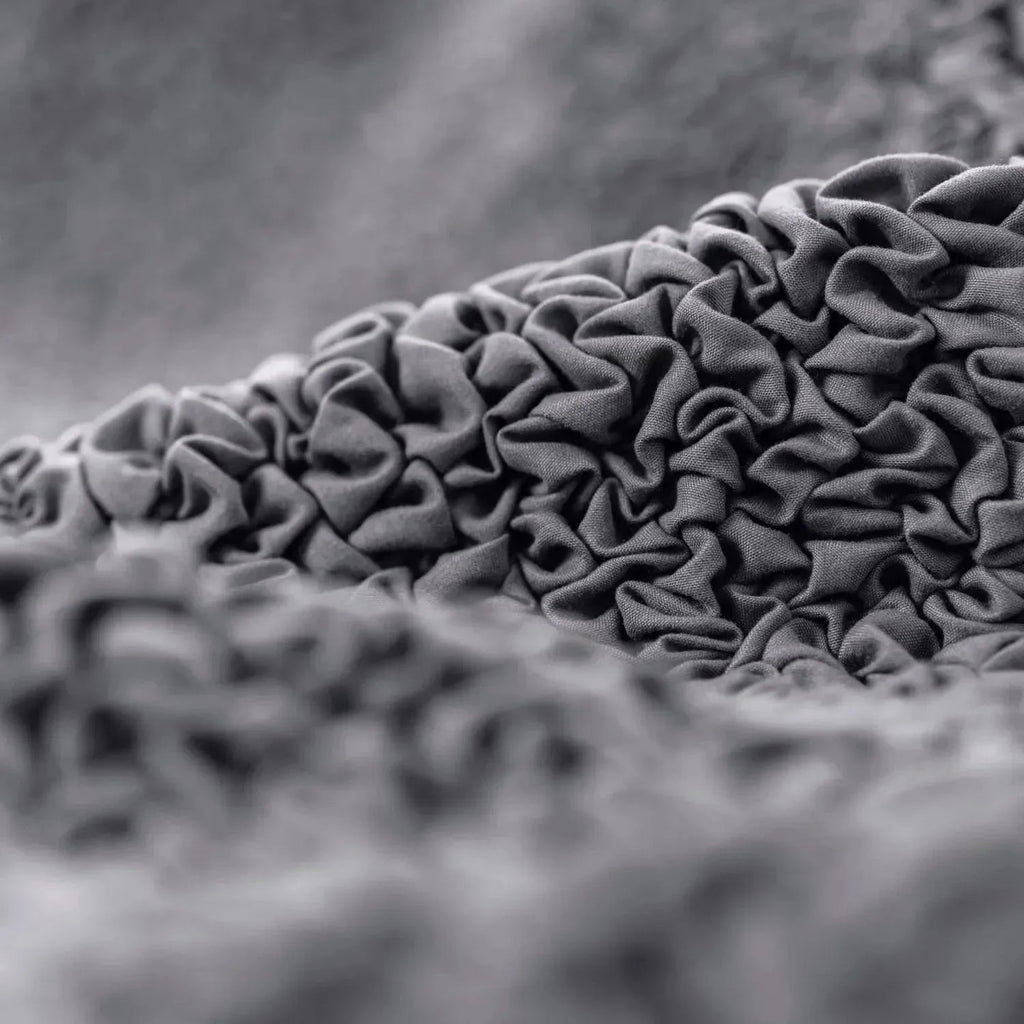 Grey Solid - Corner Sofa Slipcover, Microfibra Collection