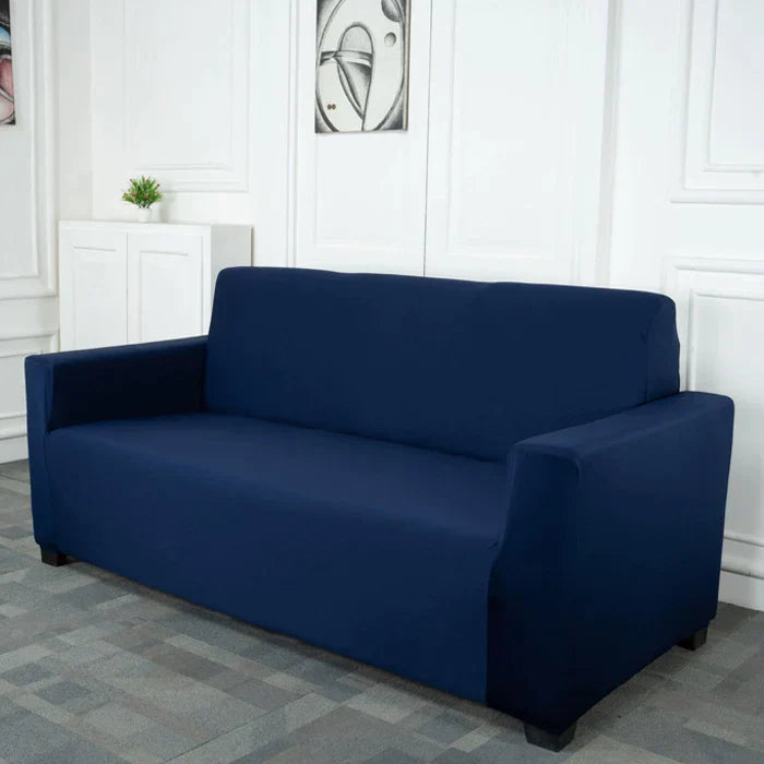 Navy Blue Solid - Exclusive Stretchable Sofa Cover