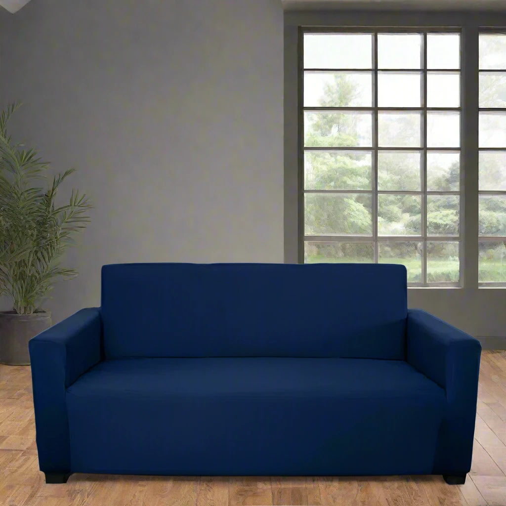 Navy Blue Solid - Exclusive Stretchable Sofa Cover