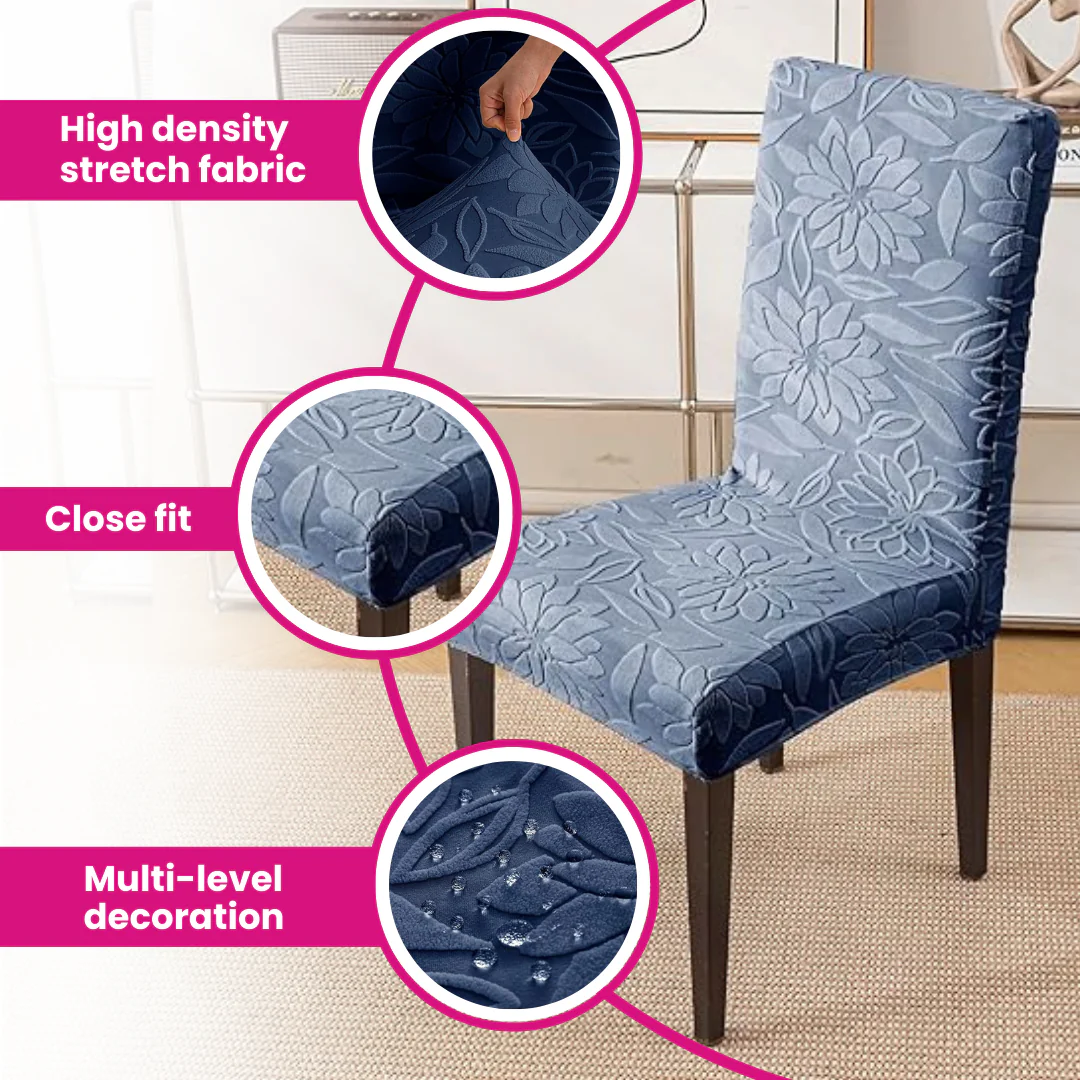 Majestic Jacquard Light Grey Elastic Chair Cover – Stretchable, Dustproof, Machine Washable