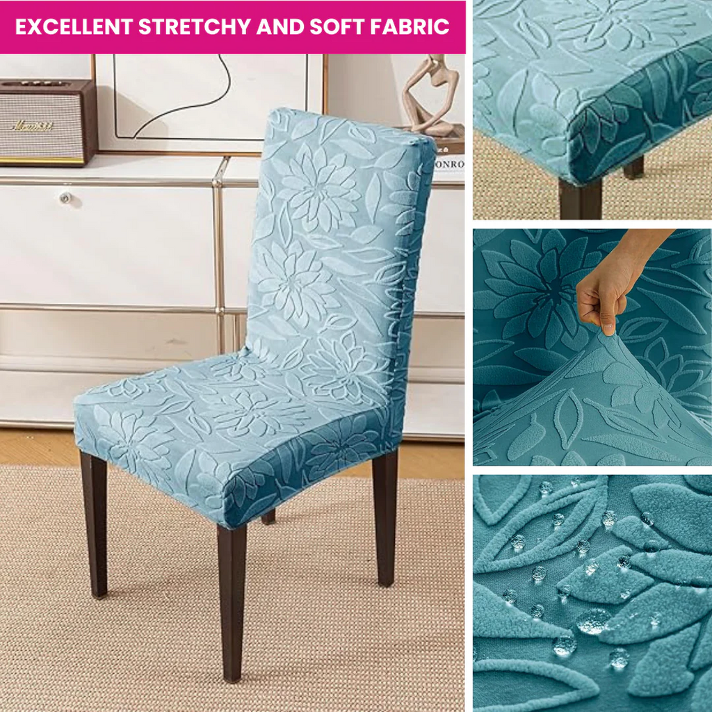 Majestic Jacquard Light Grey Elastic Chair Cover – Stretchable, Dustproof, Machine Washable