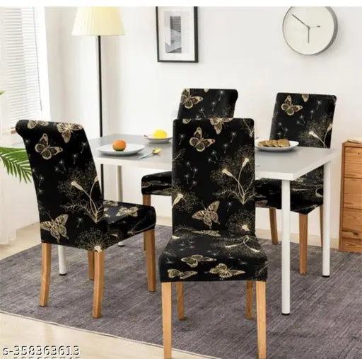 Golden Butterfly Chair Covers - Stretchable, Dustproof, Water Resistant & Machine Washable
