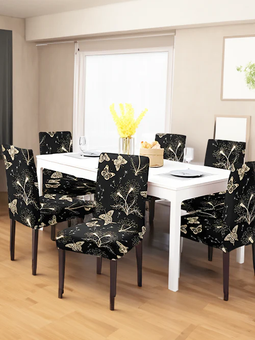 Golden Butterfly Chair Covers - Stretchable, Dustproof, Water Resistant & Machine Washable