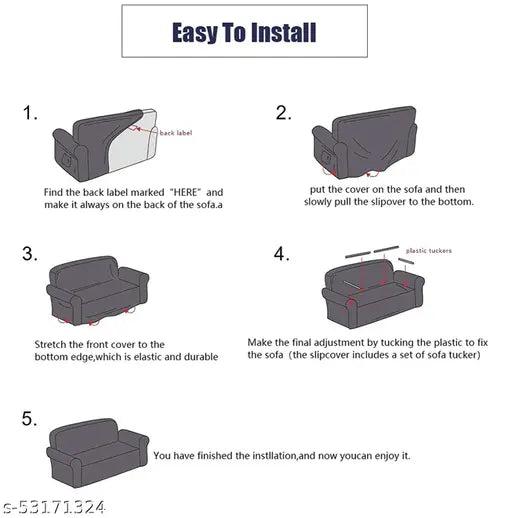 Pastel Green Forest - Luxury Quality Strechable & Dust-proof Sofa Cover