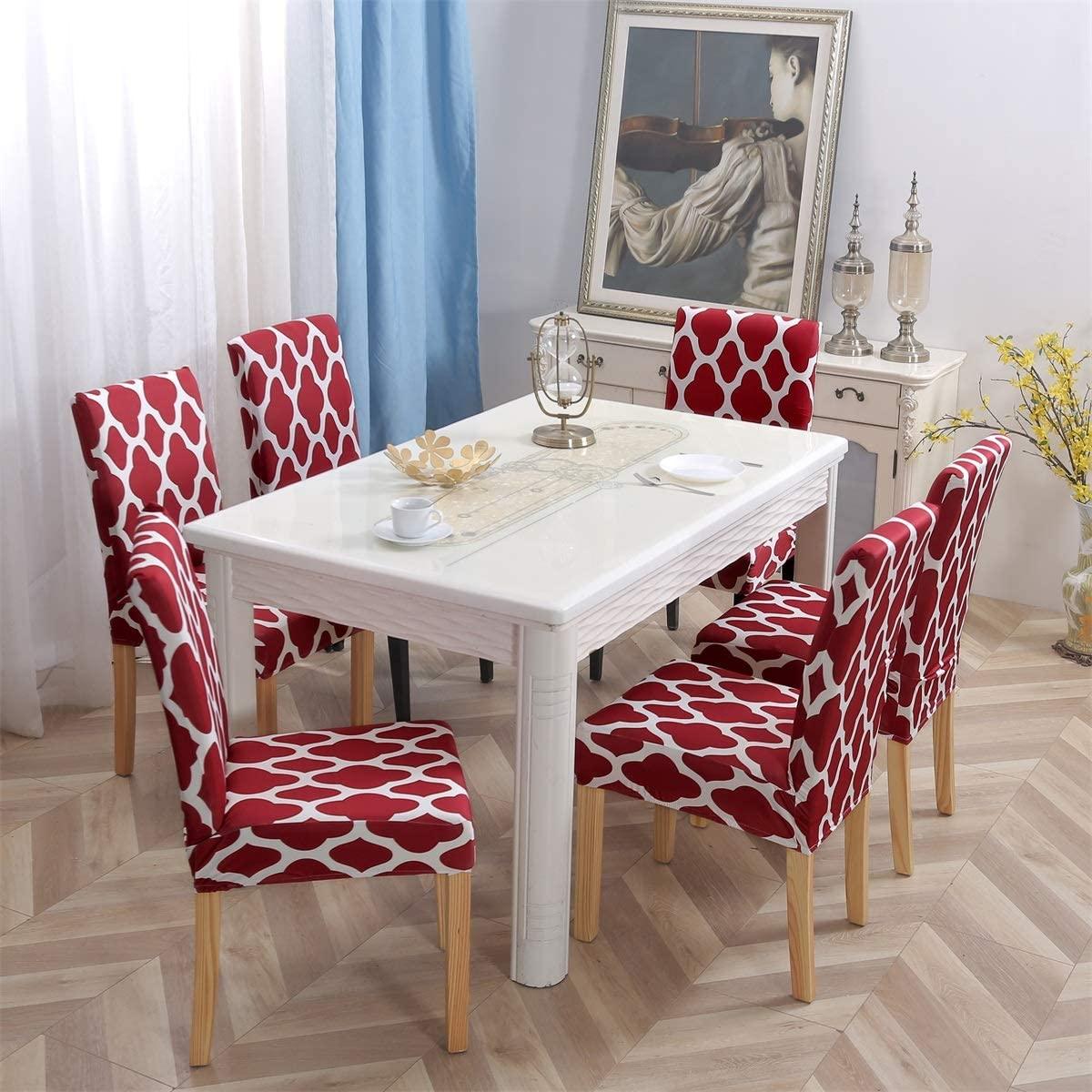 Maroon Diamond Chair Cover