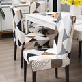 Geometric Brown Chair Cover